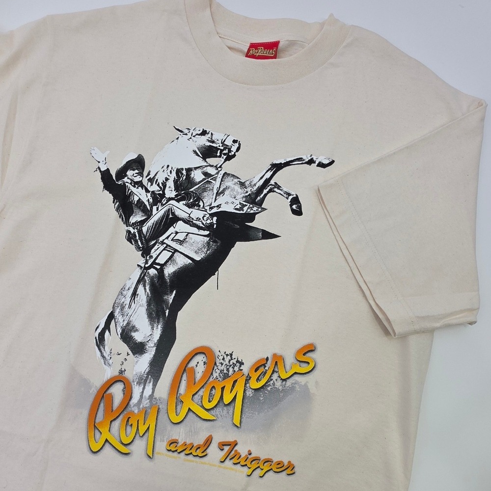 ROY ROGERS AND TRIGGER OFFICIAL SHIRT LARGE UNISEX VINTAGE COWBOY HORSE MOVIE
